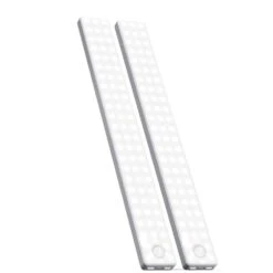 White LED Under Cabinet Lighting Lamp With Motion Sensor, USB Rechargeable, Magnetic Mount For Kitchen, Closet (2-Pack)
