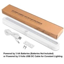 White LED Closet Light With Motion Sensor And Light Sensor Lamp, Adjustable Light Beam, 14-Inch Panel -Lamp Parts lukyamzn under cabinet lighting accessories sa1127b476 76 1000