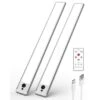 White LED Motion Sensor Light Dimmable Lamp Rechargeable Closet Lights 5700K W/ Remote Control -Lamp Parts lukyamzn under cabinet lighting accessories sa1127b484 64 1000