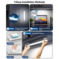 White LED Under Cabinet Magnetic Wireless Lighting Lamp W/ Motion Sensor Dimmable Under Counter Lights, 3-Pack -Lamp Parts lukyamzn under cabinet lighting accessories sa1127b485 1f 1000