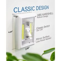 White LED Closet Light Tap Light Lamp, Touch Push Night Light, Wireless Wall Mount Under Cabinet, Shelf -Lamp Parts lukyamzn under cabinet lighting accessories sa1127b487 44 1000