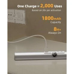 2 Pack White Rechargeable LED Closet Light Lamp W/ Motion Sensor, 3 Color Temps & Dimmable, Magnetic -Lamp Parts lukyamzn under cabinet lighting accessories sa1127b492 1f 1000