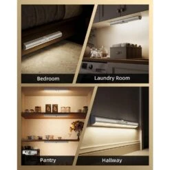 2 Pack White Rechargeable LED Closet Light Lamp W/ Motion Sensor, 3 Color Temps & Dimmable, Magnetic -Lamp Parts lukyamzn under cabinet lighting accessories sa1127b492 76 1000