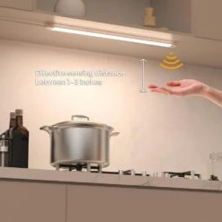 White LED Under Cabinet Lighting Lamp With Hand Wave Sensor, Dimmable, Plug And Play, 16 Inch -Lamp Parts lukyamzn under cabinet lighting accessories sa1127b494 c3 1000