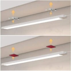 White LED Under Cabinet Lighting Lamp With Hand Wave Sensor, Dimmable, Plug And Play, 16 Inch -Lamp Parts lukyamzn under cabinet lighting accessories sa1127b494 fa 1000