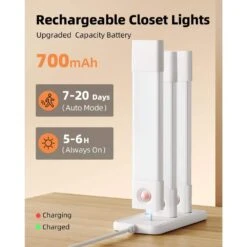 Black LED Lamp Under Cabinet Lighting Rechargeable Motion Sensor Light, 3 Color Temp, Dimmable (6-Pack) -Lamp Parts lukyamzn under cabinet lighting accessories sa1127b496 4f 1000