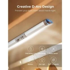 White LED Motion Sensor Closet Light Lamp With Eye-Protection Design Wireless Cabinet Lighting (80Lum, 6000k) -Lamp Parts lukyamzn under cabinet lighting accessories sa1127b499 1f 1000