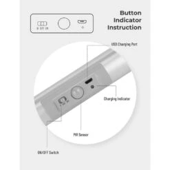 White LED Motion Sensor Closet Light Lamp With Eye-Protection Design Wireless Cabinet Lighting (80Lum, 6000k) -Lamp Parts lukyamzn under cabinet lighting accessories sa1127b499 4f 1000