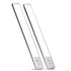 Silver LED Under Cabinet Lighting Lamp, Dimmable Motion Sensor Closet Light, 3 Color Temps, Rechargeable, 2-Pack -Lamp Parts lukyamzn under cabinet lighting accessories sa1127b501 64 1000