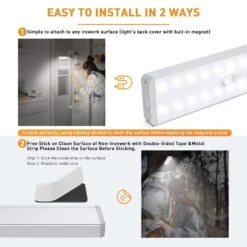 White LED Lamp Closet Light With Charging Station, 5-Pack Dimmer Motion Sensor Under Cabinet Lighting W/ Remote -Lamp Parts lukyamzn under cabinet lighting accessories sa1127b504 44 1000