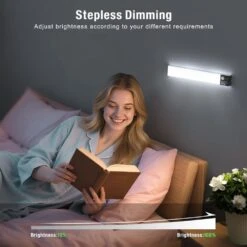 White LED Lamp Under Cabinet Lighting With Motion Sensor, 3-Pack Rechargeable Dimmable Closet Lights For Kitchen -Lamp Parts lukyamzn under cabinet lighting accessories sa1127b509 4f 1000