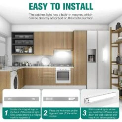 2-Pieces LED Lamp Under Cabinet Light W/ Motion Sensor, USB Rechargeable, Adjustable Brightness And 3-Light Modes, White -Lamp Parts lukyamzn under cabinet lighting accessories sa17 227b207 44 1000