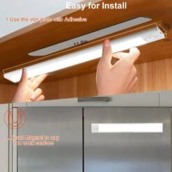 2-Pieces LED Lamp Under Cabinet Light W/ Motion Sensor, USB Rechargeable, Adjustable Brightness And 3-Light Modes, White -Lamp Parts lukyamzn under cabinet lighting accessories sa17 227b207 76 1000