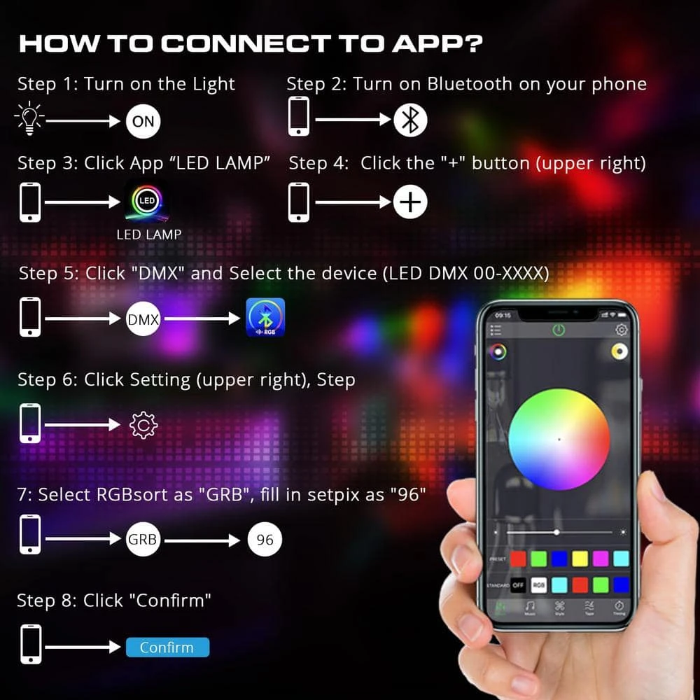 16 In. LED 18-Watt Dimmable Wall Washer Light Bar Color Changing DJ App And Remote Control Uplight Stage Lighting 4-Pack 5 16 In. LED 18-Watt Dimmable Wall Washer Light Bar Color Changing DJ App And Remote Control Uplight Stage Lighting 4-Pack - Image 3