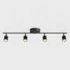 Shura 4-Light Black Integrated LED Track Light With Rotatable Heads, 3 Ft. Fixed Track Lighting Kit, 3000k, 2240 Lumens 1 Shura 4-Light Black Integrated LED Track Light With Rotatable Heads, 3 Ft. Fixed Track Lighting Kit, 3000k, 2240 Lumens -Lamp Parts matte black 3000k vidalite track lighting kits ce1008571 64 1000