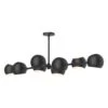 Willow 48 In. 8 Light 60-Watt Matte Black Pendant Light -Lamp Parts matte black alora mood pendant lights lp648348mb 64 1000