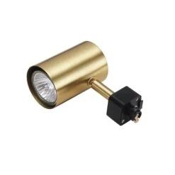 Globe Electric 4.7 Ft. 4-Light Matte Black Adjustable Linear Track Lighting Kit With Matte Brass Track Heads -Lamp Parts matte black and brass globe electric track lighting kits 91002830 44 1000