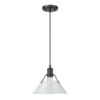 Golden Lighting Orwell 100-Watt 1-Light Matte Black And Dusky Blue Pendant Light -Lamp Parts matte black and dusky blue golden lighting pendant lights 3306 m blk db 64 1000
