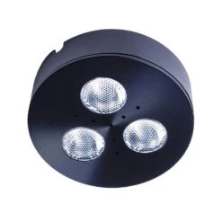 Pro-Grade Black LED Satin Bright White Dimmable Puck Light/Recessed Downlight