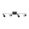 EGLO Davida-2 3 Ft. Matte Black/Chrome Fixed Track Lighting Kit -Lamp Parts matte black chrome eglo track lighting kits 204196a 64 1000