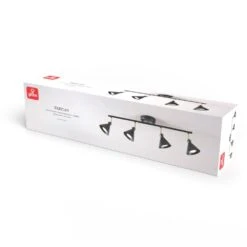 Globe Electric Tristan 2.17 Ft. 4-Light Matte Black Linear Track Lighting Kit -Lamp Parts matte black globe electric track lighting kits 57228 fa 1000