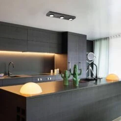 Globe Electric Bleecker 1.6 Ft. 3-Light Matte Black Integrated LED Fixed Track Lighting Kit -Lamp Parts matte black globe electric track lighting kits 59941 31 1000