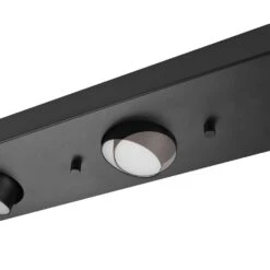 Globe Electric Bleecker 1.6 Ft. 3-Light Matte Black Integrated LED Fixed Track Lighting Kit -Lamp Parts matte black globe electric track lighting kits 59941 4f 1000