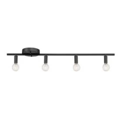 Globe Electric Monroe 2.36 Ft. 4-Light Matte Black Slim Profile Fixed Track Lighting Kit