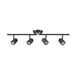 Globe Electric Roland 2.67 Ft. 4-Light Matte Black Flexible Track Lighting Kit