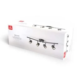 Globe Electric Roland 2.67 Ft. 4-Light Matte Black Flexible Track Lighting Kit -Lamp Parts matte black globe electric track lighting kits 60029 76 1000