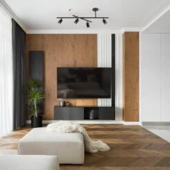 Globe Electric West 3.48 Ft. 4-Light Matte Black Flexible Track Lighting Kit With Center Swivel Bar -Lamp Parts matte black globe electric track lighting kits 91000116 c3 1000