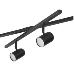 Globe Electric 5.35 Ft. 6-Light Matte Black Integrated LED Flexible Track Lighting Kit With Center Swivel Bars 24 Globe Electric 5.35 Ft. 6-Light Matte Black Integrated LED Flexible Track Lighting Kit With Center Swivel Bars -Lamp Parts matte black globe electric track lighting kits 91002807 fa 1000