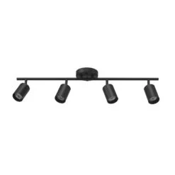 Globe Electric 2.5 Ft. 4-Light Matte Black Fixed Track Lighting Kit