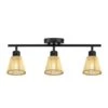 Globe Electric Japandi 1.8 Ft. Matte Black Indoor Hard Wired Track Lighting Kit With Bamboo Shades Step Heads -Lamp Parts matte black globe electric track lighting kits 91005481 64 1000