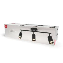 Globe Electric Pratt Less Than 2 Ft. Matte Black Hard Wired 3-Light Track Lighting Kit With Pivoting Cylinder Track Heads -Lamp Parts matte black globe electric track lighting kits 91007811 c3 1000