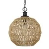 Golden Lighting Florence 1-Light Matte Black Globe Pendant With Natural Raphia Rope Shade -Lamp Parts matte black golden lighting pendant lights 6933 m blk nr 64 1000