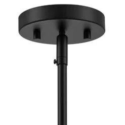 Rockland 60-Watt 1-Light Matte Black Mini-Pendant With Painted Wood Accent Shade -Lamp Parts matte black hampton bay pendant lights hb3686 43 1d 1000