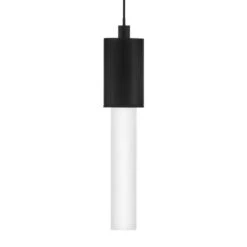 Bellingham 8-Watt Matte Black Integrated LED Mini Pendant With Acrylic Shade -Lamp Parts matte black hampton bay pendant lights hd7972c1 1d 1000