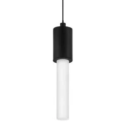 Bellingham 8-Watt Matte Black Integrated LED Mini Pendant With Acrylic Shade -Lamp Parts matte black hampton bay pendant lights hd7972c1 4f 1000