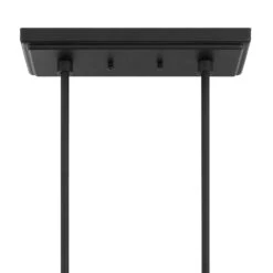 Florabelle 3-Light 36 In. W Globe Pendant Matte Black Clear Glass Shades -Lamp Parts matte black hampton bay pendant lights lbz8303ax 01 mb 1d 1000