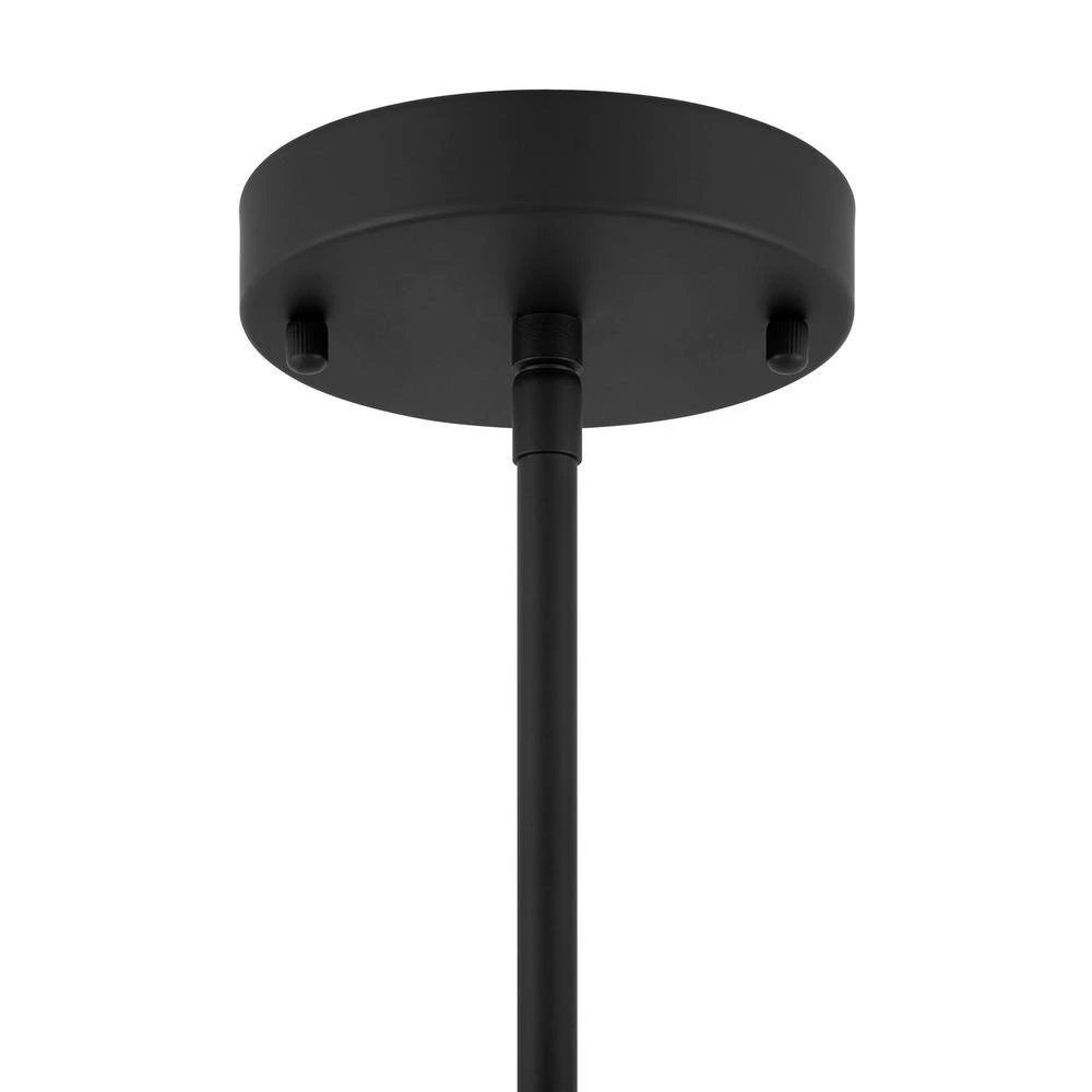 Timphaven 1-Light Matte Black Shaded Mini-Pendant Clear Glass 7 Timphaven 1-Light Matte Black Shaded Mini-Pendant Clear Glass - Image 5