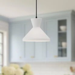 Betty 10 In. 1 Light 60-Watt Matte Black/Opal Glass Pendant Light -Lamp Parts matte black opal glass alora mood pendant lights pd473710mbop 31 1000