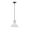 Betty 10 In. 1 Light 60-Watt Matte Black/Opal Glass Pendant Light
