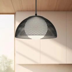 Haven 12 In. 1 Light 60-Watt Matte Black/Opal Matte Glass Pendant Light -Lamp Parts matte black opal matte glass alora mood pendant lights pd402513mbop 31 1000