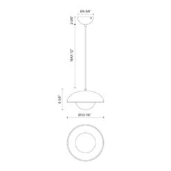 Rubio 11 In. 1 Light 60-Watt Matte Black/Opal Matte Glass Pendant Light -Lamp Parts matte black opal matte glass alora mood pendant lights pd522011mbop 76 1000