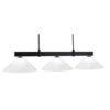 Balmore 3-Light Matte Black Billiard Light With 16 In. White Marble Glass Shades -Lamp Parts matte black pool table lights 1r253mb2161 64 1000