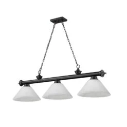 Cordon 3-Light Matte Black Plus Billiard Light Angle White Linen Shade With No Bulbs Included 13 Cordon 3-Light Matte Black Plus Billiard Light Angle White Linen Shade With No Bulbs Included -Lamp Parts matte black pool table lights 2306 3mb awl14 44 1000