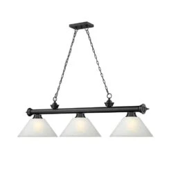 Cordon 3-Light Matte Black Plus Billiard Light Angle White Linen Shade With No Bulbs Included 11 Cordon 3-Light Matte Black Plus Billiard Light Angle White Linen Shade With No Bulbs Included -Lamp Parts matte black pool table lights 2306 3mb awl14 4f 1000