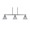 Monroe 3-Light, Matte Black Billiard Light, Any Room With 7 In. Gray Matrix Glass Shades No Bulbs Included -Lamp Parts matte black pool table lights 2r636mb4052 64 1000