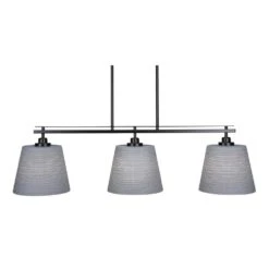 Monroe 3-Light Matte Black Billiard Light
